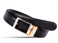 HAMMONDS FLYCATCHER Genuine Leather Belt for Men, Premium Leather Belt with Auto Lock mechanism, Mens Belt Leather Branded with Slide Lock for Everyday Wear
