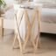 HOKIPO Laundry Basket Large 80-Litre European Pattern Laundry Hamper Cloth Bag with Foldable Wooden Stand Support.(Cream)