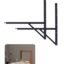 Heavy Duty Wall Mountable Folding Dining Table Brackets with Collapsible Hinges and Shelf The Perfect Solution for Study Desks, Office Tables, Home Computer Tables (Only Brackets) (2ft)