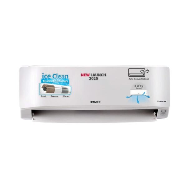 Hitachi 1 Ton 3 Star Xpandable+ Inverter Split AC (100% Copper, 4-Way Swing, ice Clean, Dust Filter, 3400SXL RAS.D312PCBIBS, White)