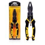 Homdum 7 in 1 Combination Plier 8.5 inch Multi Function Wire Stripper Cable Cutter Terminal Crimping Electrician Pliers Size 220 mm