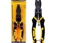 Homdum 7 in 1 Combination Plier 8.5 inch Multi Function Wire Stripper Cable Cutter Terminal Crimping Electrician Pliers Size 220 mm