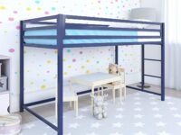 Home & Garden Swing Metal Junior Twin Loft Bed, Blue