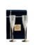 INDIAN ART VILLA Silver Plated Goblet Flute Wine Glass with Blue Box, Best for Parties, Diwali Gift Item, 100 ML Each, Set of 2