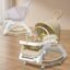 Infantso Prime (6-in-1) Baby Rocker for 0 to 2 Years with Mosquito Net | Portable Rocker for Newborn | Convertible Walker, Feeding Chair, Push Cart & Seat with Music, Light, Tray & Canopy - Beige