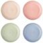 Irida Naturals Planet Friendly Dinner Plates Set - Lightweight & Unbreakable Microwave Safe Serving Plates for Hot & Cold Servings, 10 inch Pack of 4 (Multicolor)