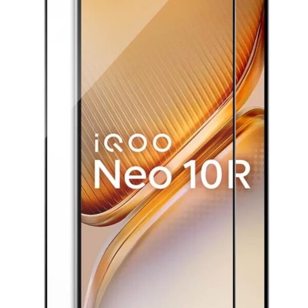 JGD PRODUCTS Edge to Edge Screen Protector Tempered Glass for iQOO Neo 10R 5G with Easy Self-Installation Kit (Pack of 1)