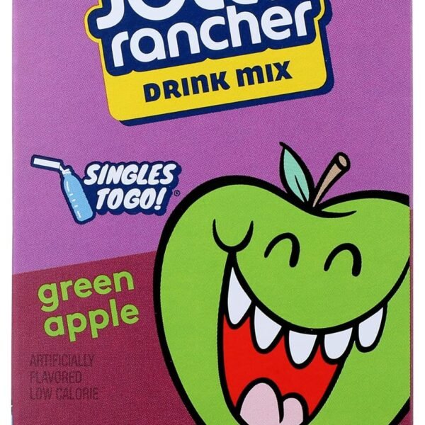 Jolly Rancher Singles To Go Green Apple Drink Mix Sugar Free,17.6g