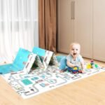 Kidsmate Baby Town Extra Large Reversible Baby Play Mat | BPA Free Learning & Crawling Foldable Foam Mat (6.5x5 ft, 0.6cm Thickness) Multicolor