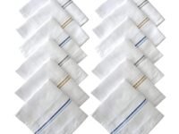 Kuber Industries Cotton Premium Collection Handkerchief|Easy Wash & Premium Cotton Fabric|Size 42 x 42 CM, Pack of 12 (Multicolour)