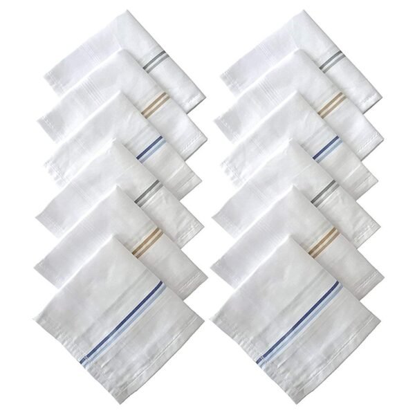 Kuber Industries Cotton Premium Collection Handkerchief|Easy Wash & Premium Cotton Fabric|Size 42 x 42 CM, Pack of 12 (Multicolour)