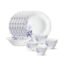 Larah by Borosil Silk Series Opalware Dinner Set | 19 Pieces for Family of 6 | Microwave & Dishwasher Safe | Bone-Ash Free | Crockery Set for Dining & Gifting | Plates & Bowls (Blue Eve)