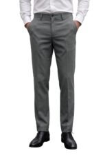 Louis Philippe Men's Regular Fit Everyday Smart Wear Comfort Stretch Work Ready Solid Formal Trouser