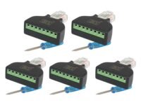 MX RJ45 to 8-Pin Screw Terminal Block Adapter, 2-Pack – Male 8-P8c to AV/Screw Terminal (Cat5/Cat6/Cat7 & CCTV Compatible)