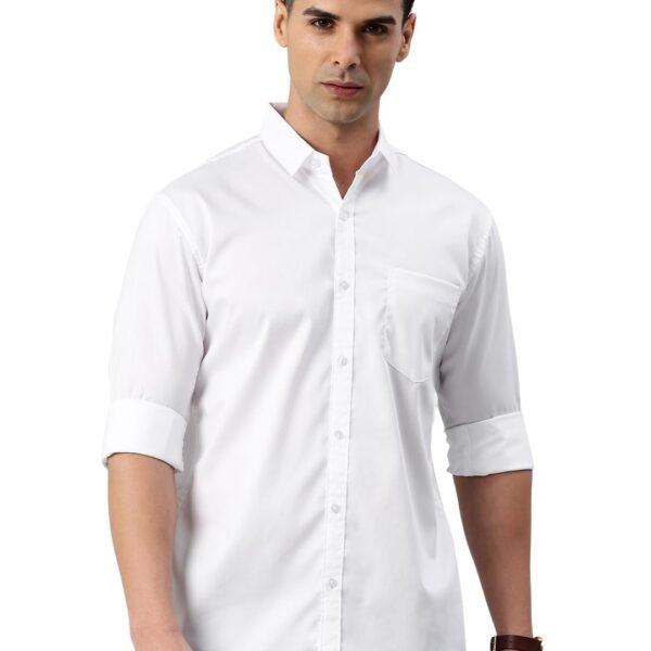 Majestic Man Men's Cotton Slim Fit Solid Casual Shirt