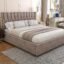 Modern Upholstered Queen Size Bed with Box Storage for Bedroom | Wooden Double Bed with Storage | Platform Cot Bed with Upholstery Premium Fabric | Sheesham Solid Wood, (Brown) | 6.5 x 5 Ft