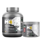 MuscleBlaze Biozyme Performance Whey Protein Powder, Magical Mango (2kg / 4.4lbs) & Micronised Creatine Monohydrate CreAMP, Unflavoured (32 Servings, 100g) | Combo Pack