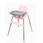 My Giraffe Bobo 3-in-1 Convertible Baby High Chair with Tray & Footrest | Easy-to-Clean Feeding Chair & Toddler Seat, Lightweight & Sturdy (Pink, Up to 20kg)