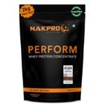 NAKPRO NUTRITION Perform Whey Protein Concentrate | 2kg Coffee | 24g Protein, Trustified Certified