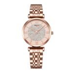 NIBOSI Women Watches Analogue Wrist Watches Watches for Women's & Girls&Miss&Ladies Rose Gold Dial Watch with Stylish Diamond Studded Watch