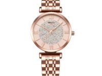NIBOSI Women Watches Analogue Wrist Watches Watches for Women's & Girls&Miss&Ladies Rose Gold Dial Watch with Stylish Diamond Studded Watch