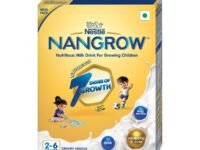 Nangrow Nutritious Milk Drink Powder For Growing Children Toddler Aged 2-6 Years | Contains DHA | Rich In Protein & Vital Nutrients | Creamy Vanilla Flavor, 400g, BIB Pack (Package May Vary)