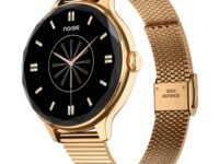 Noise Diva (Smartchoice) Smartwatch for Women with Diamond Cut Dial, Glossy Metallic Finish, AMOLED Display, New Metal Straps, 100+ Watch Faces, Female Cycle Tracker Smart Watch for Women (Rose Panel)