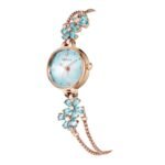 ORSGA Fleur Bracelet Watch for Women Dial Flower Chain Watches Analog Ladies Latest Stylish Diamond Wrist Gift Anniversary Birthday