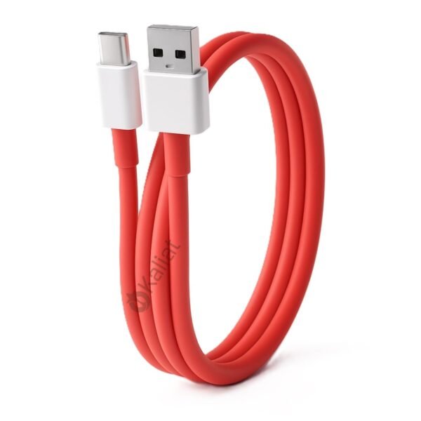 One Plus Type C Charging Cable 80W Super Fast Charging USB A to C Cable Original Red Cable for OnePlus 11R 12R Nord CE4 11 12 Warp VOOC Data Cable Android Charger Wire C Type Fast Charge Cable Durable