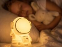 One94Store Astronaut Silicone Night Lamp for Kids | RGB Color-Changing LED Bedside Light with Touch Control & 8 Lighting Modes | Rechargeable Nursery Lamp for Bedroom & Gifting, Multicolor
