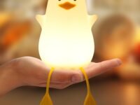 One94Store Rechargeable Silicone Duck Night Lamp – Touch-Control LED Light with Color-Changing Feature, Multicolor Nightlight for Kids' Bedroom Decor, Perfect Baby Gift
