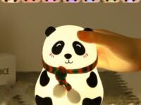 One94Store Rechargeable Silicone Panda Night Light for Kids | 7-Color LED Changing Lamp |Adorable Room Decor & Gift for Toddlers, Teens, & Valentine's Day Present|Soft BPA-Free Nightlight| Multicolour
