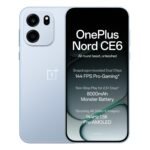 OnePlus Nord CE6 | 8GB+128GB | Fresh Blue | Snapdragon 7s Gen 4 | Segment's Fastest Touch Response | 8000mAh Battery | 144Hz 1.5K AMOLED Display | 50MP Main + 32MP Selfie 4K Cameras | IP66,68,69,69K