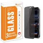 OpenTech® Privacy Military-Grade Tempered Glass Screen Protector Compatible for iPhone 17 Pro with Edge to Edge Coverage - Anti Spy, Case Friendly and Bubble free installation kit (6.3 Inches)