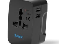 Orei Universal Charger Adapter - 3 in 1 Worldwide Travel Adapter with Dual USB - Universal Socket with 2X USB-A 2.4A - Universal Travel Adapter All in one for US, Europe & More - 10 Year Warranty