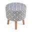 Ottoman Pouffes Sitting Stool for Living Room Velvet Wooden Furniture Puffy Footrest Foot Footrest Seat Pouf Footstool for Office Home Decor, 16x16x17 Inches, Grey