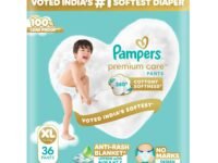 Pampers Premium Care Pant Style Baby Diapers | Extra-Large (XL size) | 36 Count | Voted India's Softest | All-in-1 with 360 Cottony Softness Diapers | 12-17kg