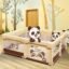 Playards|Playpen for Kids up to 4 Years, Spacious 120x120 cm Baby Play Yard with Safety Lock & Hand Grip, Thick Padding & 360° Mesh Visibility, Portable Activity Center for Toddlers -Beige