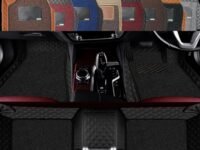 Premium 7D Car Mat Full Set for Renault Kiger (Model : 2021-2026) || Luxury Leather Dual-Stitch Full Set 7D Car Floor Mat || 100% Waterproof || Color : Black-Black (Design-1)