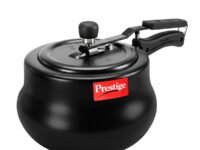 Prestige 3 Litre Hard Anodized Nakshatra Plus Inner Lid Pressure Cooker | Handi | Deep Lid for Spillage Control | Anti-Bulge Base | Metallic Safety Plug | Gas & Induction Compatible |5Y Warranty | ISI
