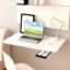 QARA Folding Wall Mounted Engineered Wood Study Table/Office Table Stand/Laptop Table Foldable/Work Table for Home Office (60 cm x 40cm) - 100% Made in India (Medium, Ivory), Engineered Wood