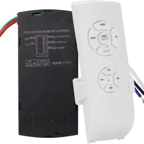 Quick Sense (QS-RF02):Smart Universal Wireless Ceiling Fan and Light Controller Kit Remote Adjust Speed Light Remote Control Switch for 1 Lights and 1 Fan