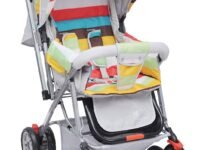 R for Rabbit Lollipop Lite Baby Stroller for 0 to 3 Years Pram with 5 Point Safety Harness, Reversible Handlebar & Cushioned Seat with 3 Level Seats Recline/Lightweight Stroller for Kids (Rainbow)