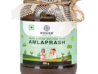 ROSIER Amlaprash – Made with A2 Gir Cow Ghee & Sweetened with Desi Khand – 500 GM | Ayurvedic Immunity Booster | Natural Ingredients | Supports Digestion (500 GM)