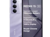 Redmi 15 5G Sandy Purple 8GB + 256GB | Segment's Largest 7000mAhA Battery | Segment's Largest Display 17.53cm(6.9) Up to 144Hz | Snapdragon 6s Gen 3 | 18W Reverse Charging | 50MP AI Dual Camera