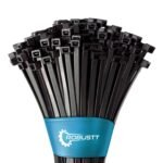 Robustt Self Locking Cable Ties | 200 X 3.6 mm | 200 Pieces, Black | Heat Resistant Cable Zip Ties | Self-Locking Cable Organizer | Anti - Slip Wire Organizer | For Indoor & Outdoor Use