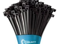 Robustt Self Locking Cable Ties | 200 X 3.6 mm | 200 Pieces, Black | Heat Resistant Cable Zip Ties | Self-Locking Cable Organizer | Anti - Slip Wire Organizer | For Indoor & Outdoor Use
