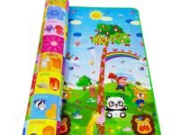 SILENCIO Double-Sided Waterproof Crawl Carpet for Infants & Kids | Soft Foam Floor Cover for Crawling, Tummy Time & Indoor Gym | Water-Resistant, Large Size 6 ft x 4 ft