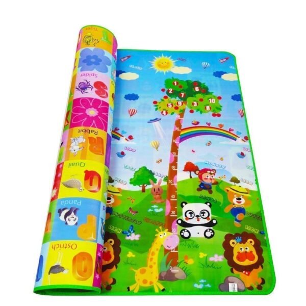 SILENCIO Double-Sided Waterproof Crawl Carpet for Infants & Kids | Soft Foam Floor Cover for Crawling, Tummy Time & Indoor Gym | Water-Resistant, Large Size 6 ft x 4 ft