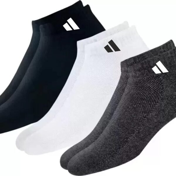 SJeware Polyester Men And Women Ankle Length Socks Free Size (Pack Of 3) (Multicolor)
